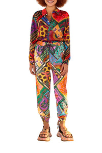Chemise Dotted Patch Scarf - Multicolore