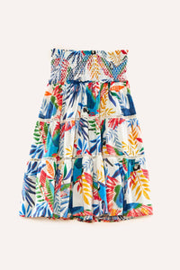 Jupe midi Vent Macaws en coton - Multicolore