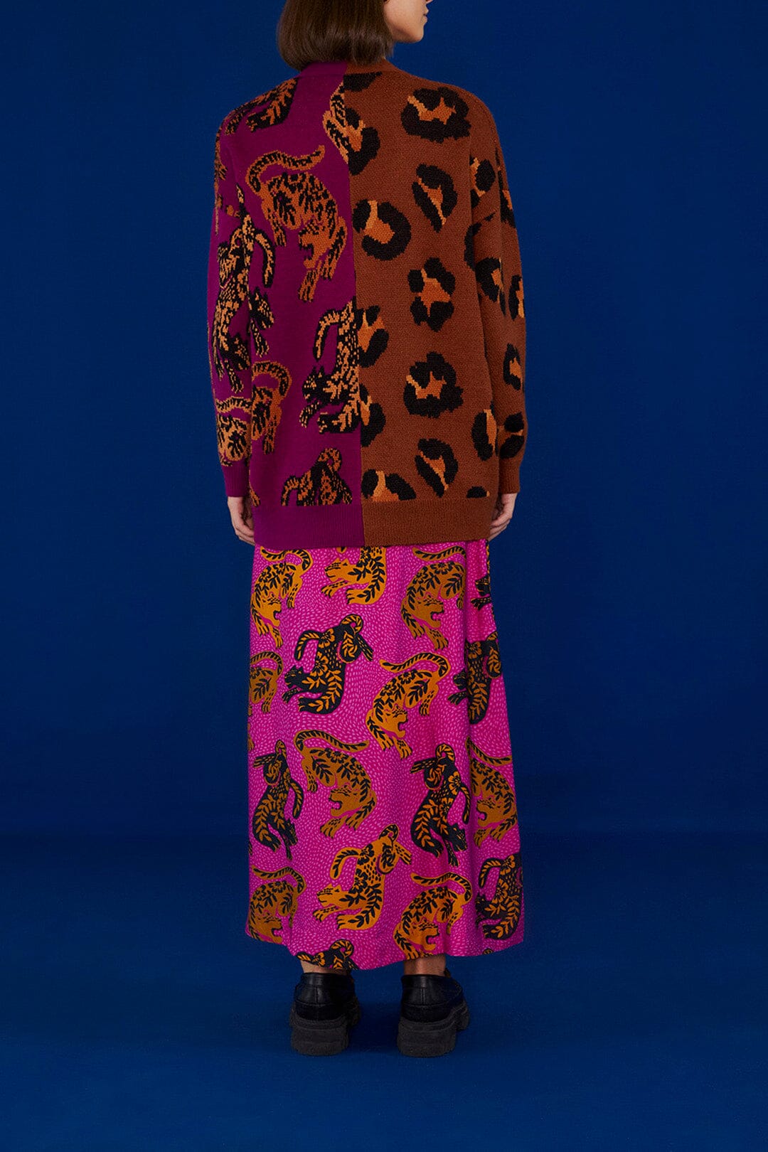Cardigan Wild Leopards - Bordeaux