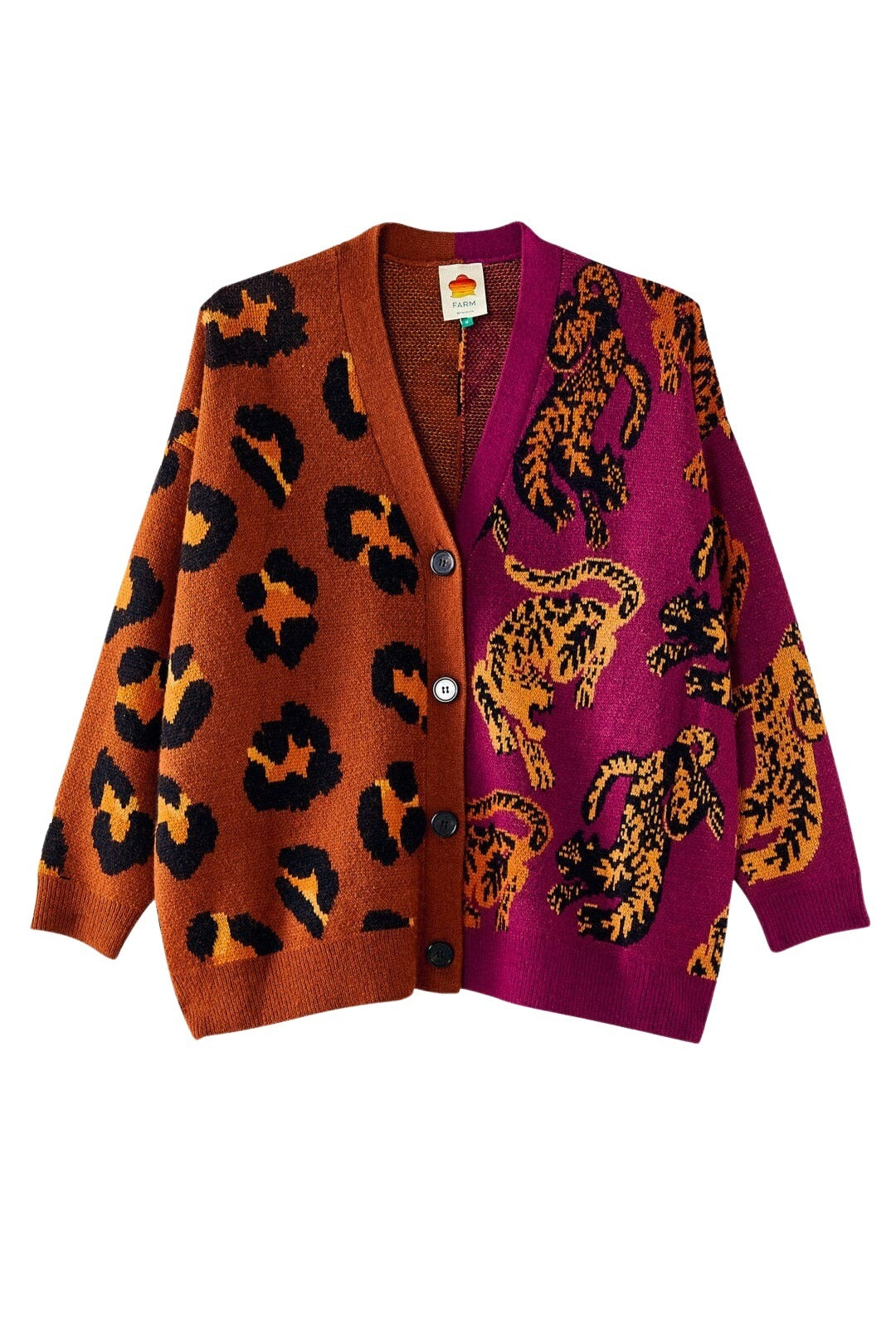 Cardigan Wild Leopards - Bordeaux