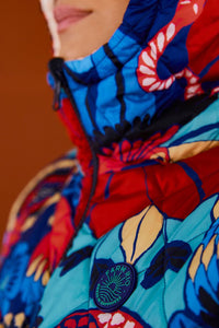 Doudoune réversible à motif floral graphique - Multicolore