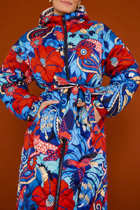 Doudoune réversible à motif floral graphique - Multicolore