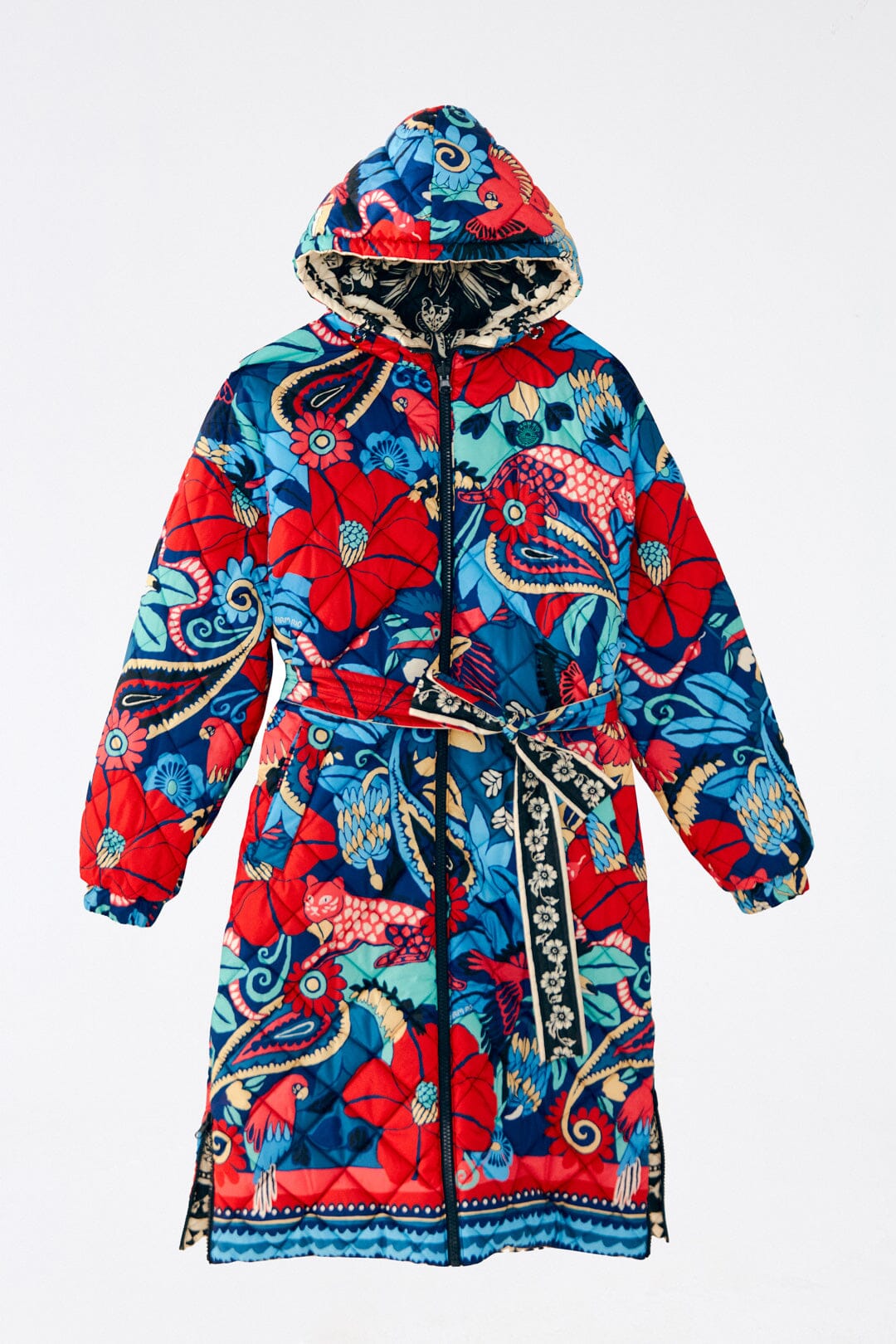 Doudoune réversible à motif floral graphique - Multicolore
