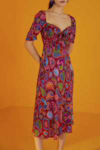 Robe midi moulante Lisa - Bordeaux