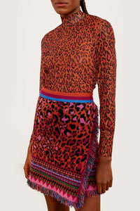 Blouse Leopard Pop en tulle - Marron