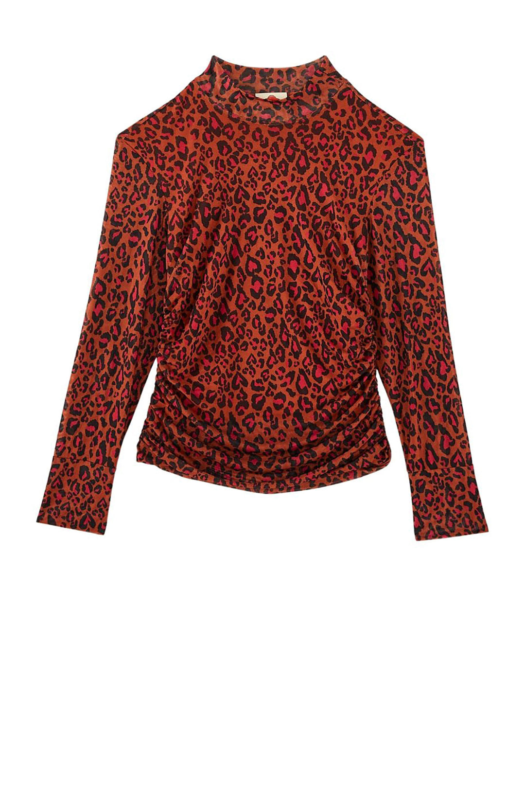 Blouse Leopard Pop en tulle - Marron
