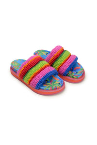 Sandales plates Crochet Anatomic en coton - Multicolore