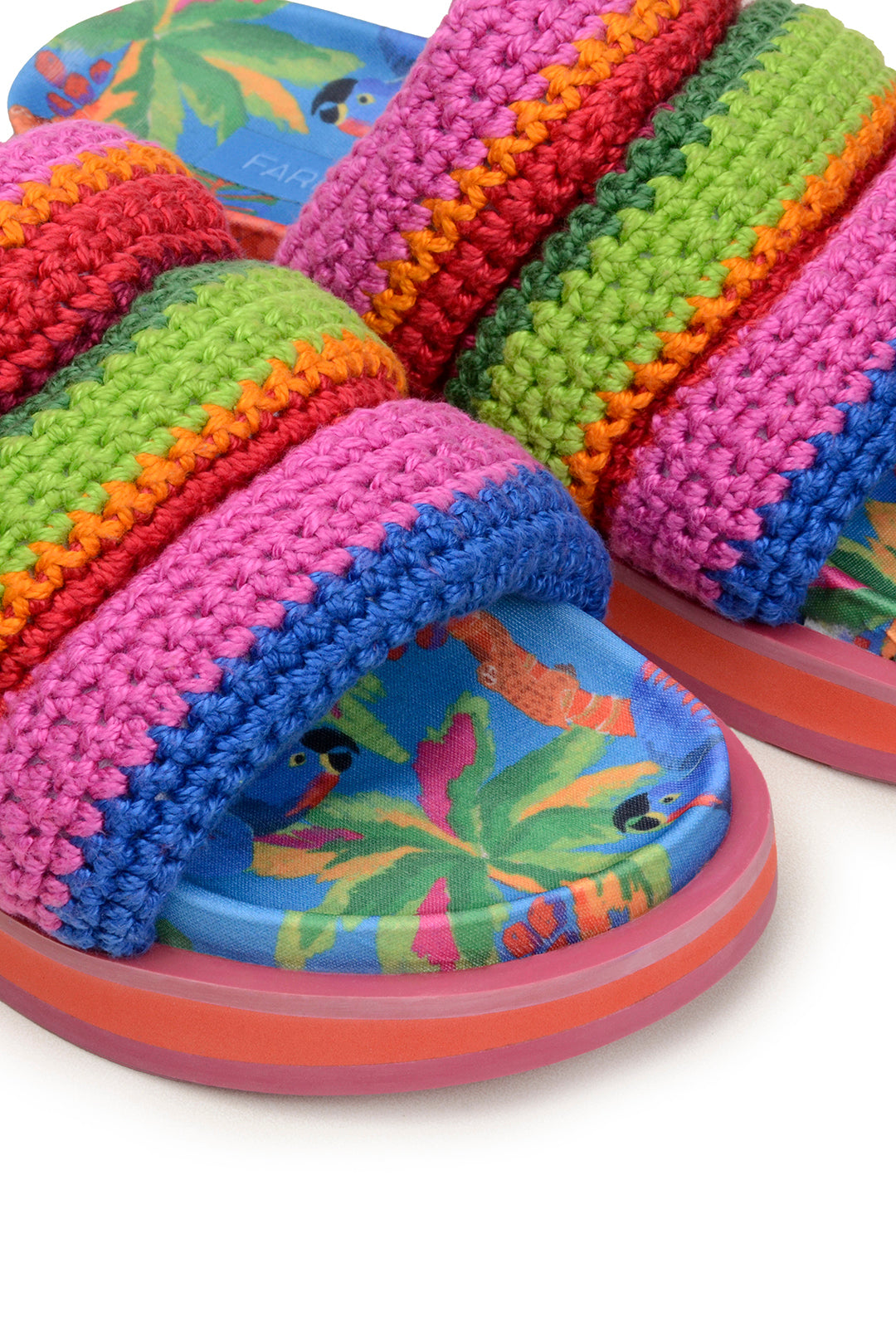 Sandales plates Crochet Anatomic en coton - Multicolore
