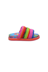 Sandales plates Crochet Anatomic en coton - Multicolore