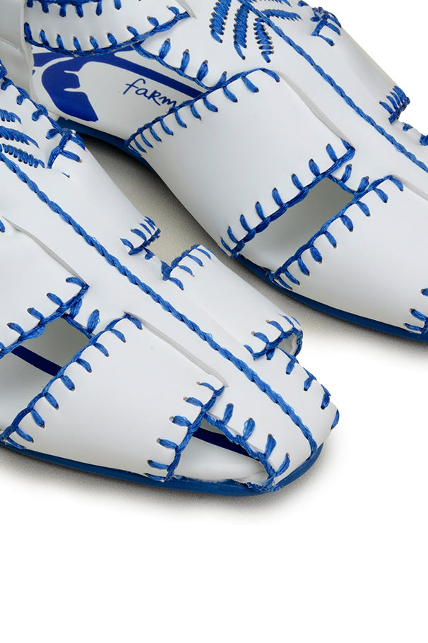 Sandales à motif palmier - Bleu