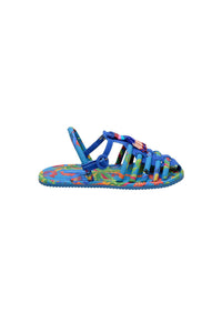 Sandales Macaw Tube à motif en coton - Bleu