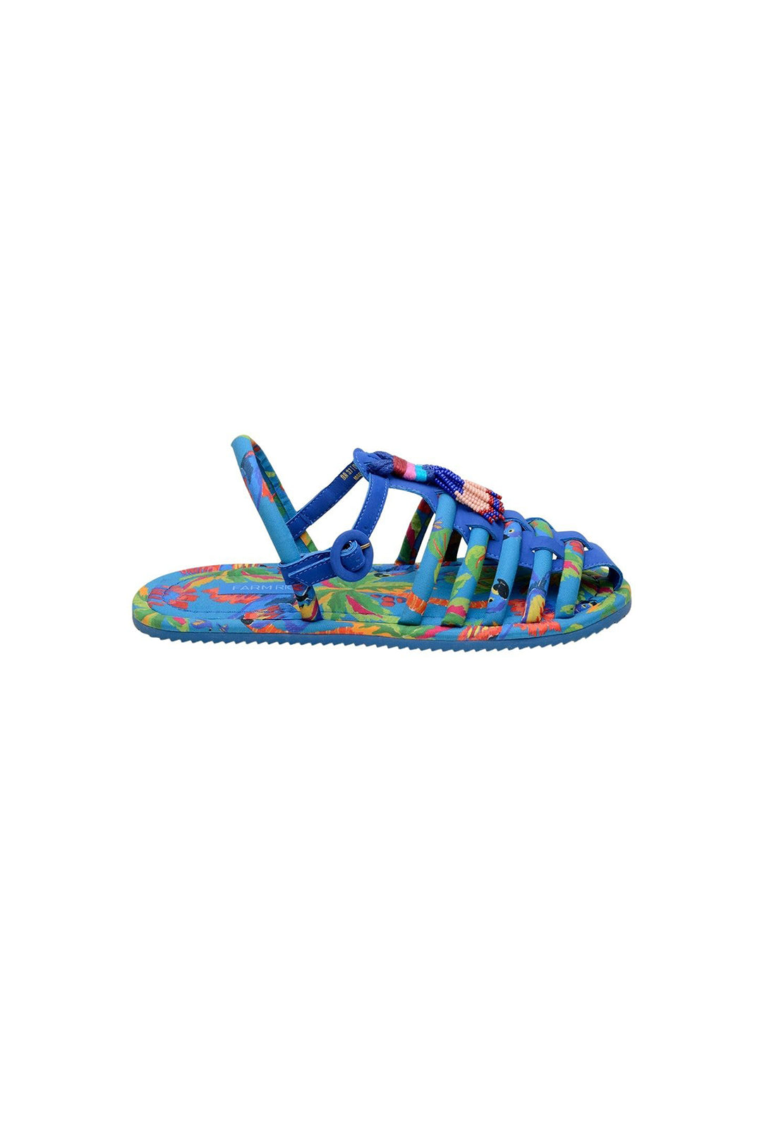 Sandales Macaw Tube à motif en coton - Bleu