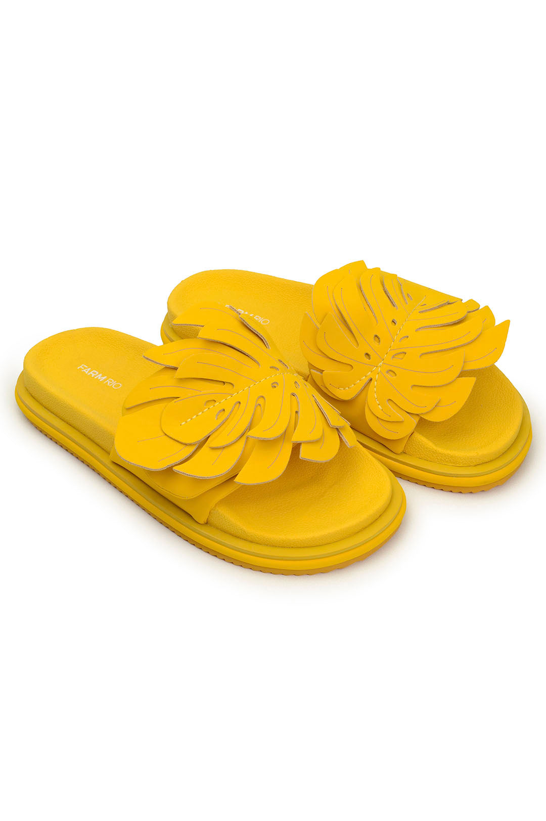 Mules Monstera à empiècement - Jaune