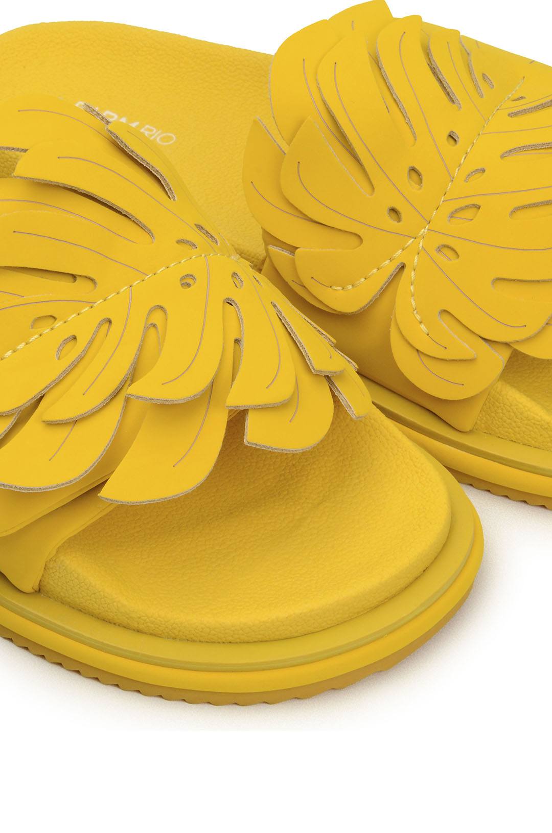 Mules Monstera à empiècement - Jaune