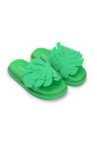 Mules Monstera à empiècement - Vert