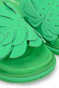 Mules Monstera à empiècement - Vert