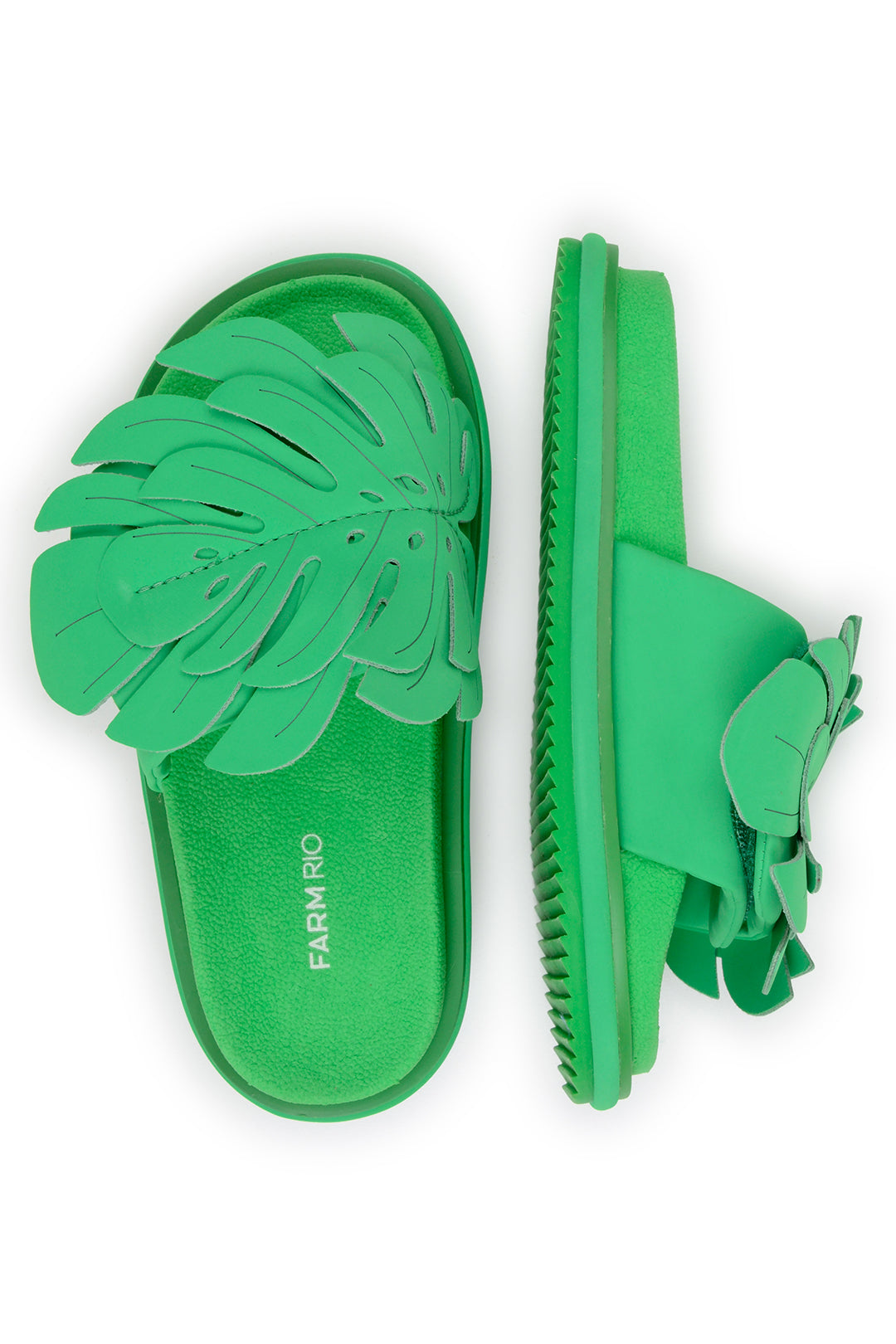 Mules Monstera à empiècement - Vert