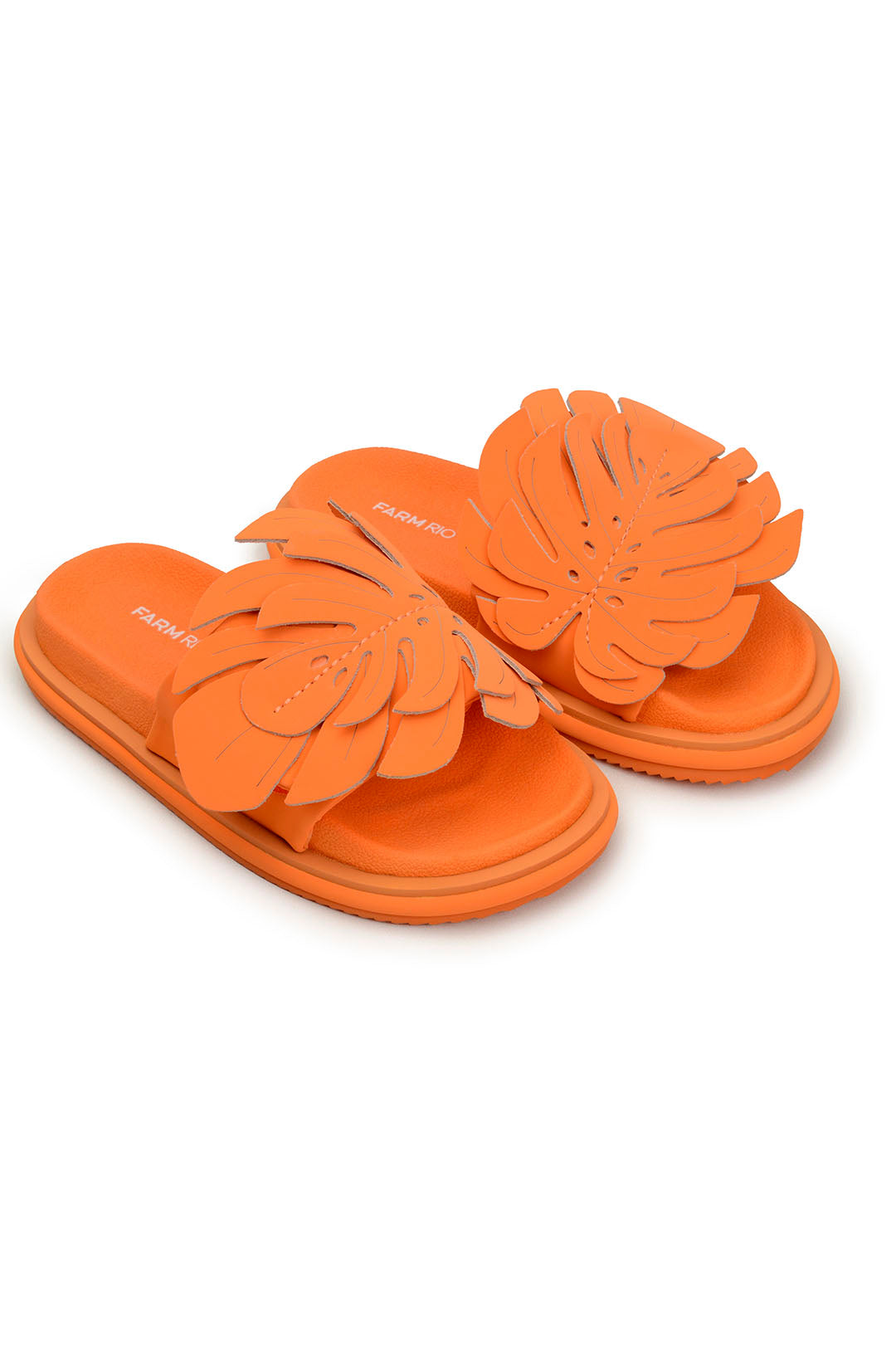 Mules Monstera à empiècement - Orange