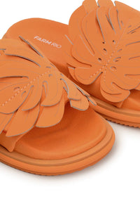 Mules Monstera à empiècement - Orange