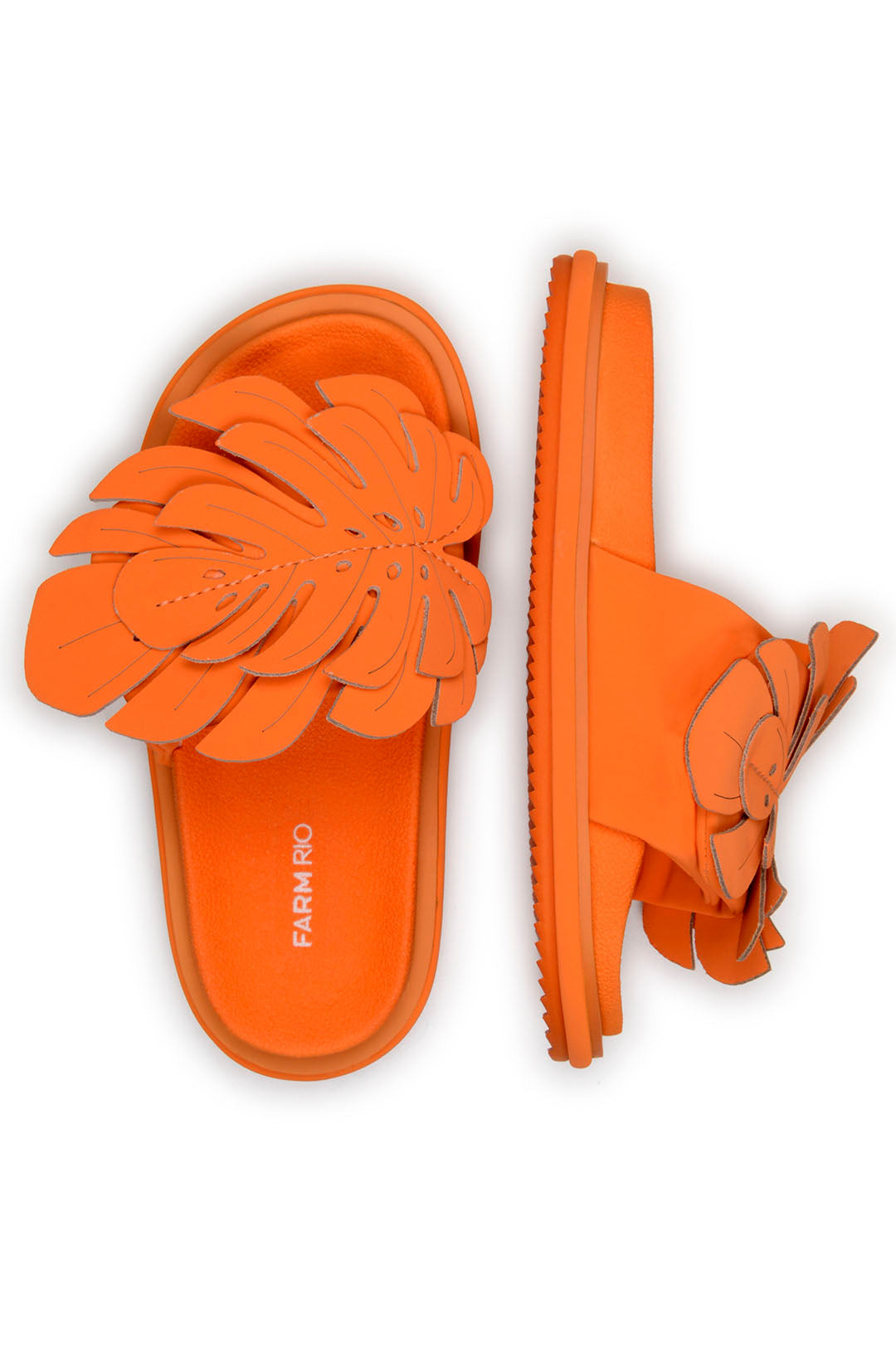 Mules Monstera à empiècement - Orange