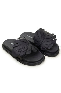 Mules Monstera à empiècement - Noir