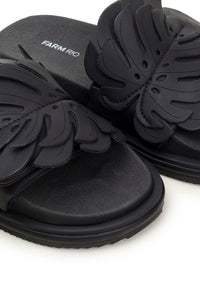 Mules Monstera à empiècement - Noir