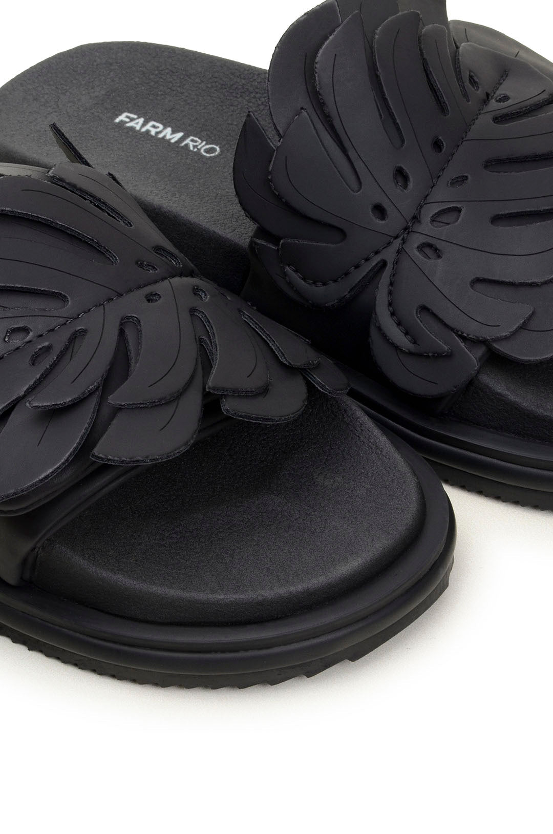 Mules Monstera à empiècement - Noir