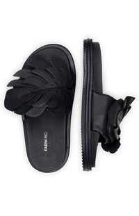 Mules Monstera à empiècement - Noir