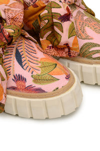 Baskets mules Summer Dream avec nœud en coton - Rose