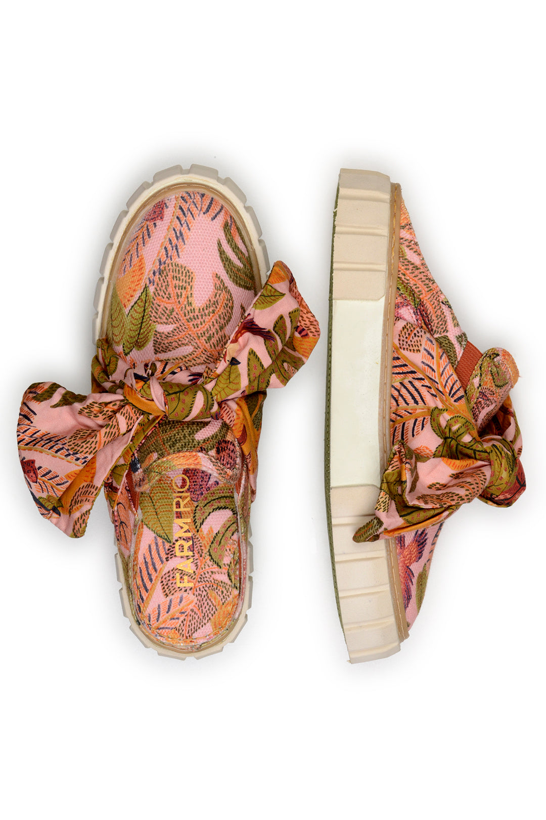 Baskets mules Summer Dream avec nœud en coton - Rose
