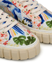 Baskets mules Copacabana à plateforme en coton - Multicolore