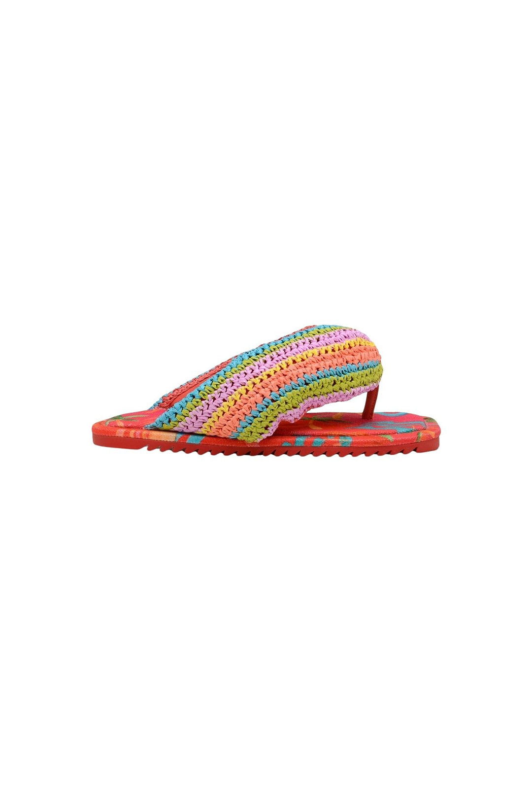 Tongs Toucans bouffantes en crochet - Multicolore