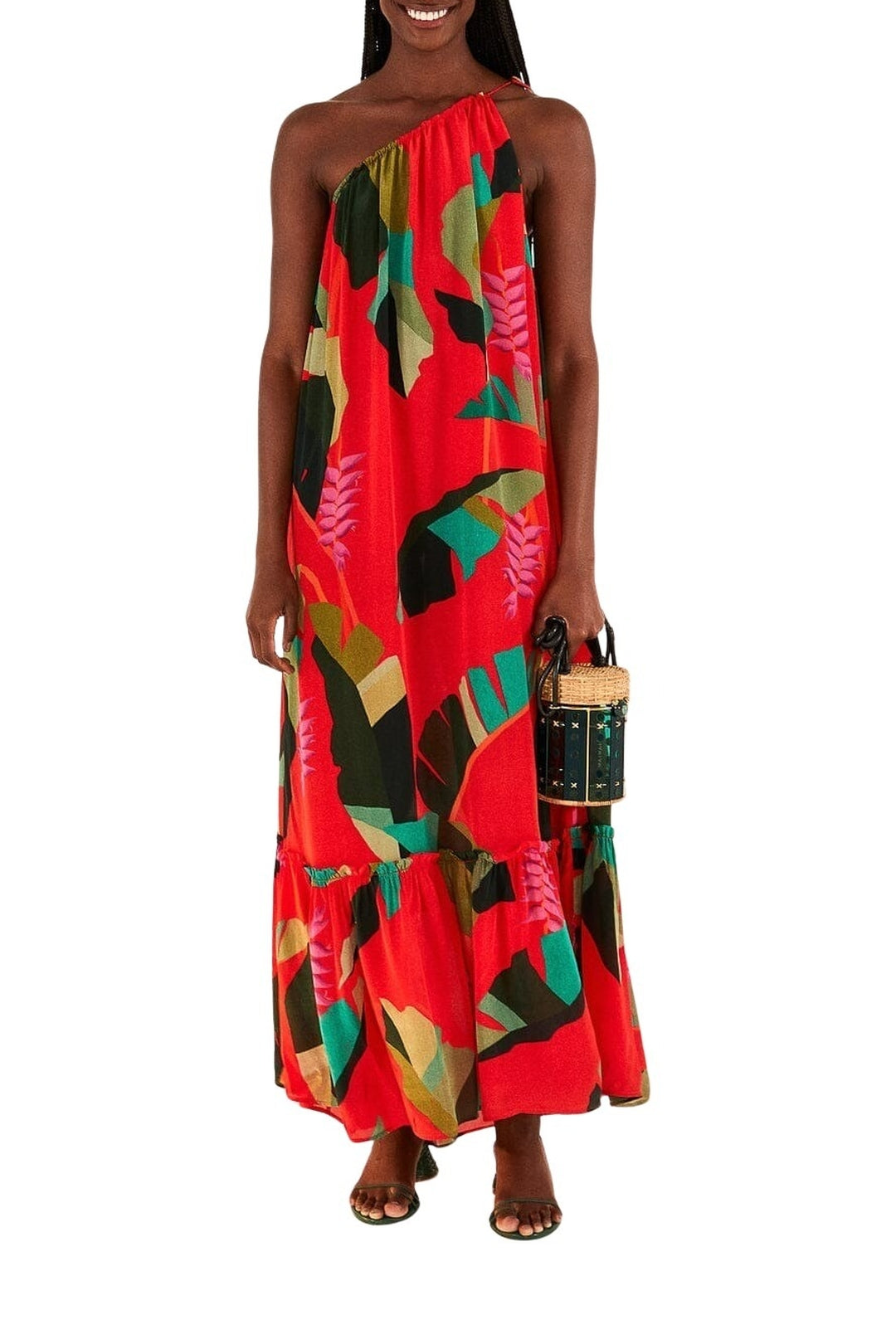 Robe longue Heliconia - Rouge