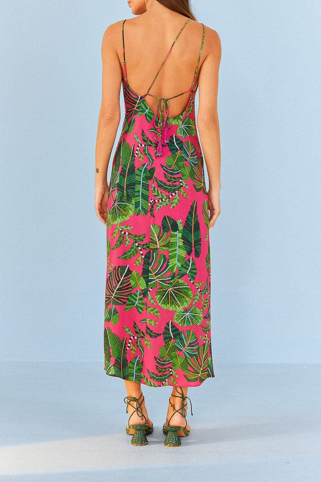 Robe longue Pink Leaves - Rose