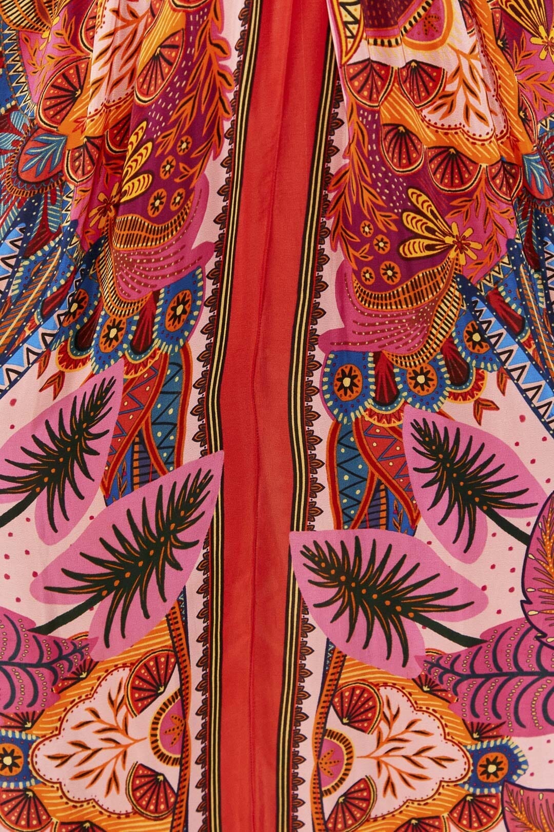 Robe longue Macaw Scarf - Rose