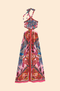 Robe longue Macaw Scarf - Rose