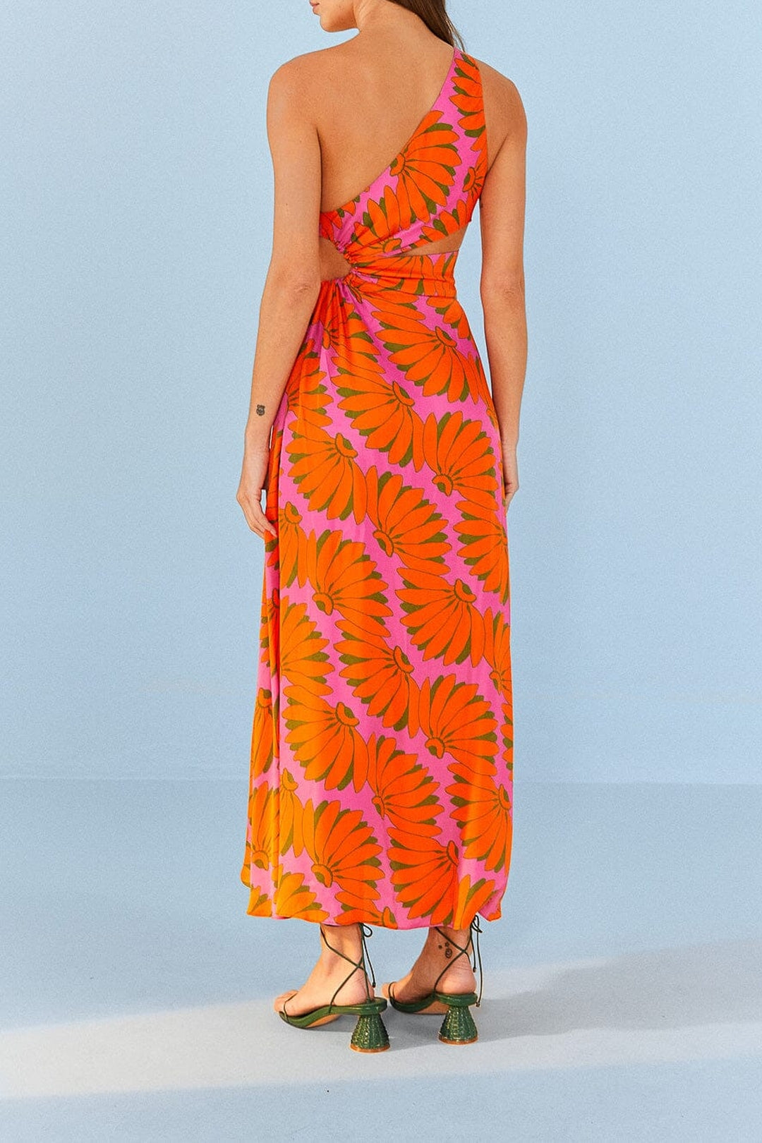 Robe longue Copacabana ajourée - Orange