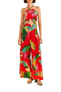 Pantalon Heliconia en lin - Rouge