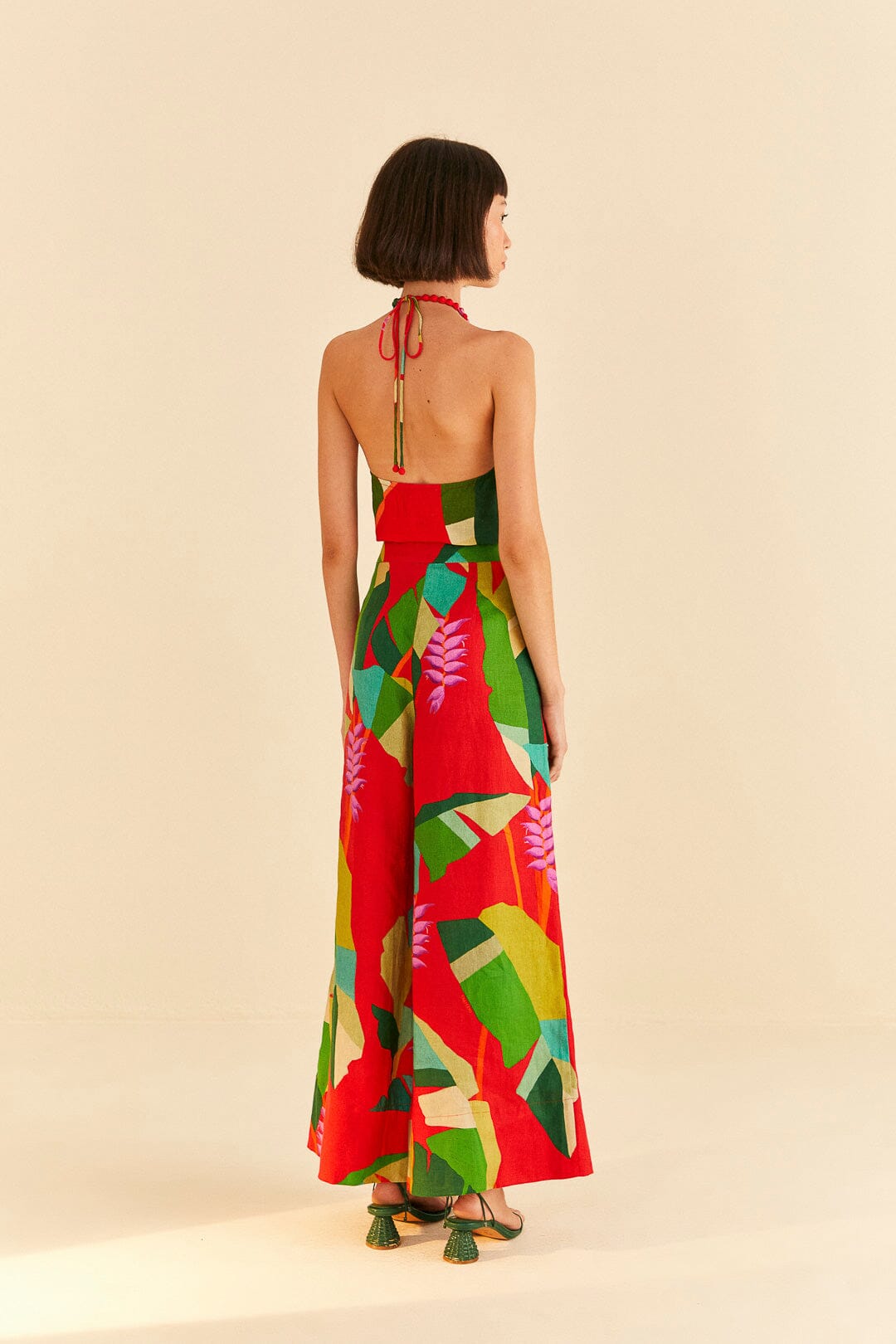 Pantalon Heliconia en lin - Rouge