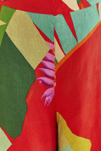 Pantalon Heliconia en lin - Rouge