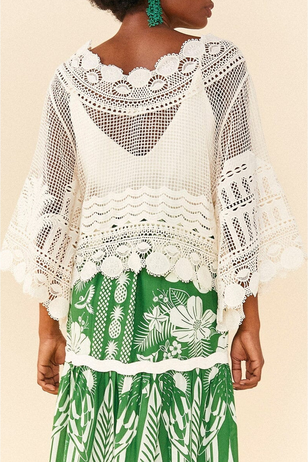 Blouse Morada Boa en dentelle - Blanc