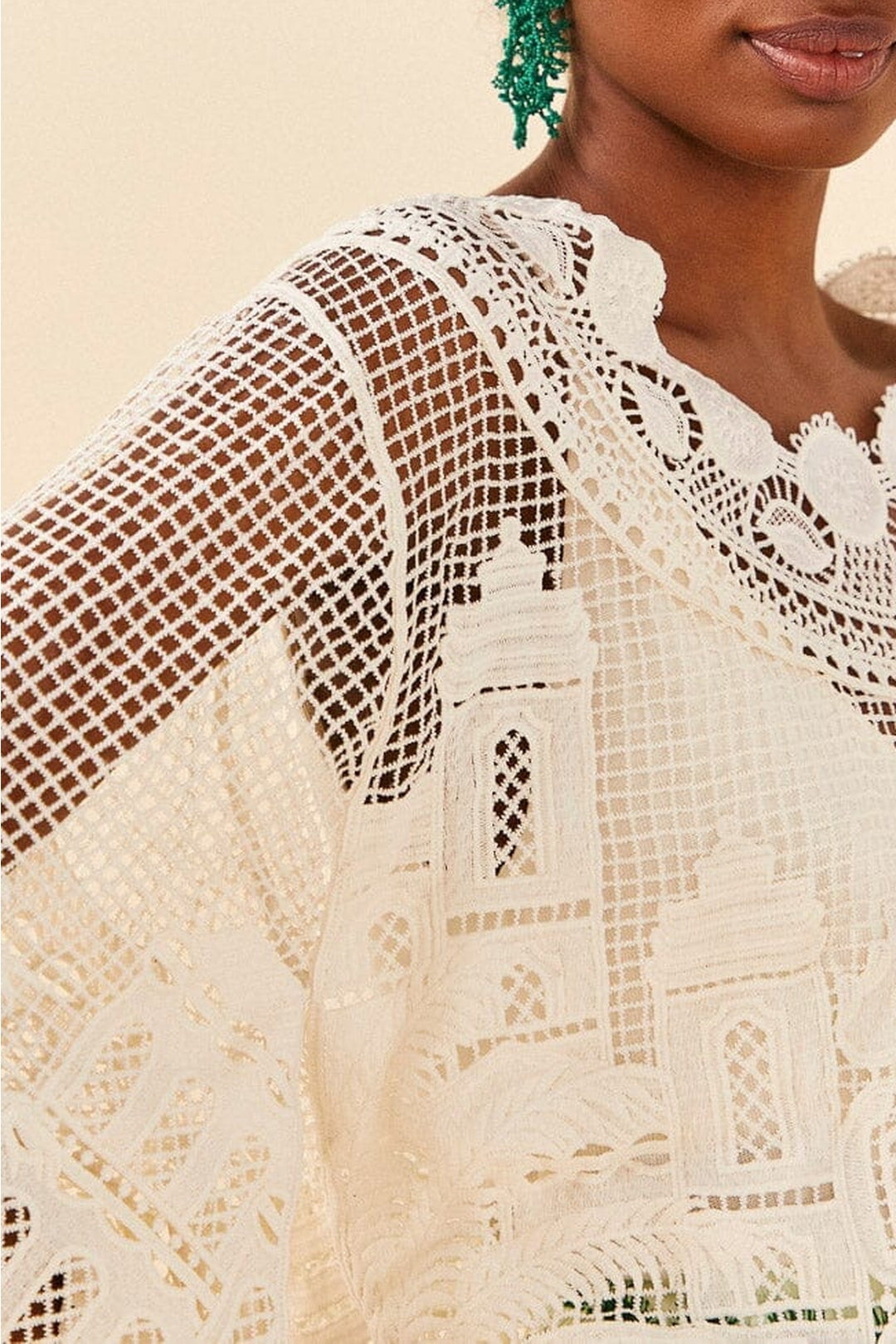 Blouse Morada Boa en dentelle - Blanc