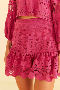Jupe courte Morada Boa - Rose