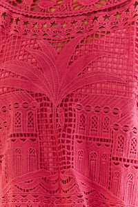 Blouse courte Alucina Luz Guipire - Rose