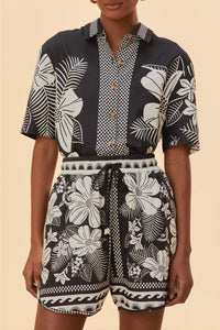 Short Macaw Elegance en lin - Noir