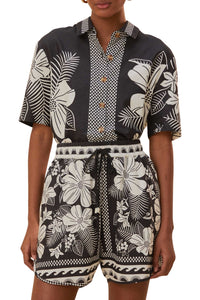 Short Macaw Elegance en lin - Noir