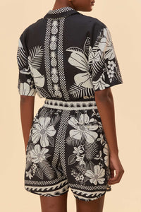 Short Macaw Elegance en lin - Noir