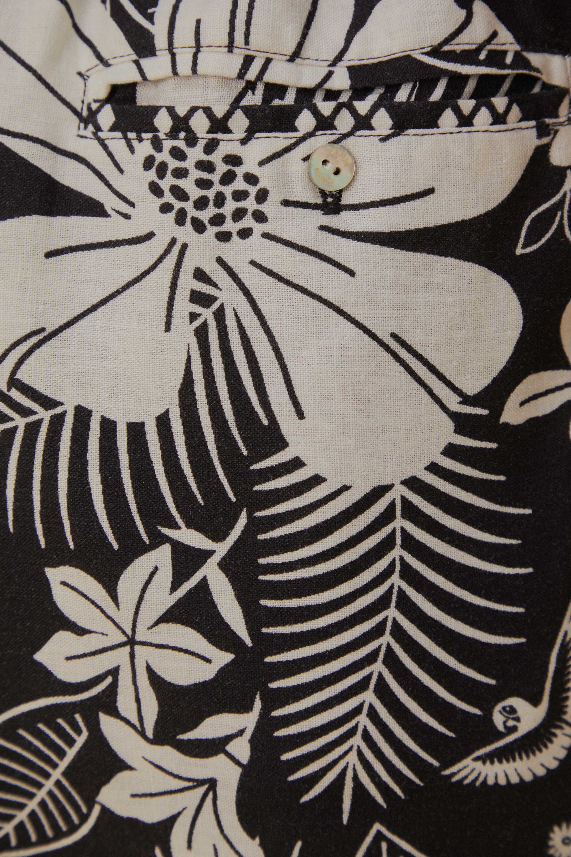 Short Macaw Elegance en lin - Noir