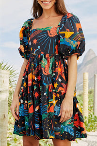 Robe courte Zodiac en coton - Multicolore