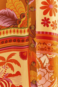 Chemise longue Forest Mixed Scarves - Orange